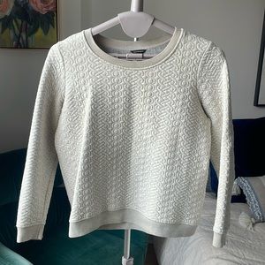Club Monaco quilted grey sweater